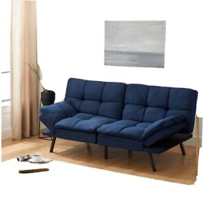 Memory Foam Futon Sofa Bed Couch Sleeper Convertible Foldable Loveseat Full Size