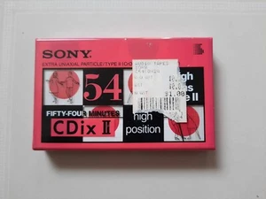 SONY CDix II 54 vintage audio cassette blank tape sealed Made in Japan Type II - Picture 1 of 5