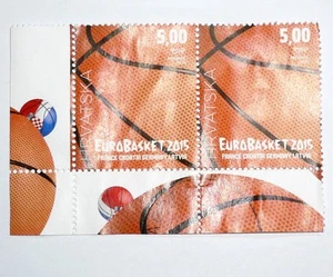 FIBA CAMPIONATO EUROPEO DI BASKET MASCHILE 2015 CROAZIA HRVATSKA Set francobolli - Foto 1 di 5