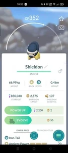 ✨Shiny Shieldon, Pokèmon Go, registrado o ultra amigos✨ - Imagen 1 de 1