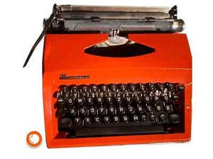 1970er Triumph Adler Contessa de luxe Schreibmaschine mit Koffer orange Vintage - Bild 1 von 5