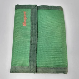 Vintage Newport Zigaretten grün Farbblock Klettverschluss Nylon faltbare Geldbörse 80er - Bild 1 von 10