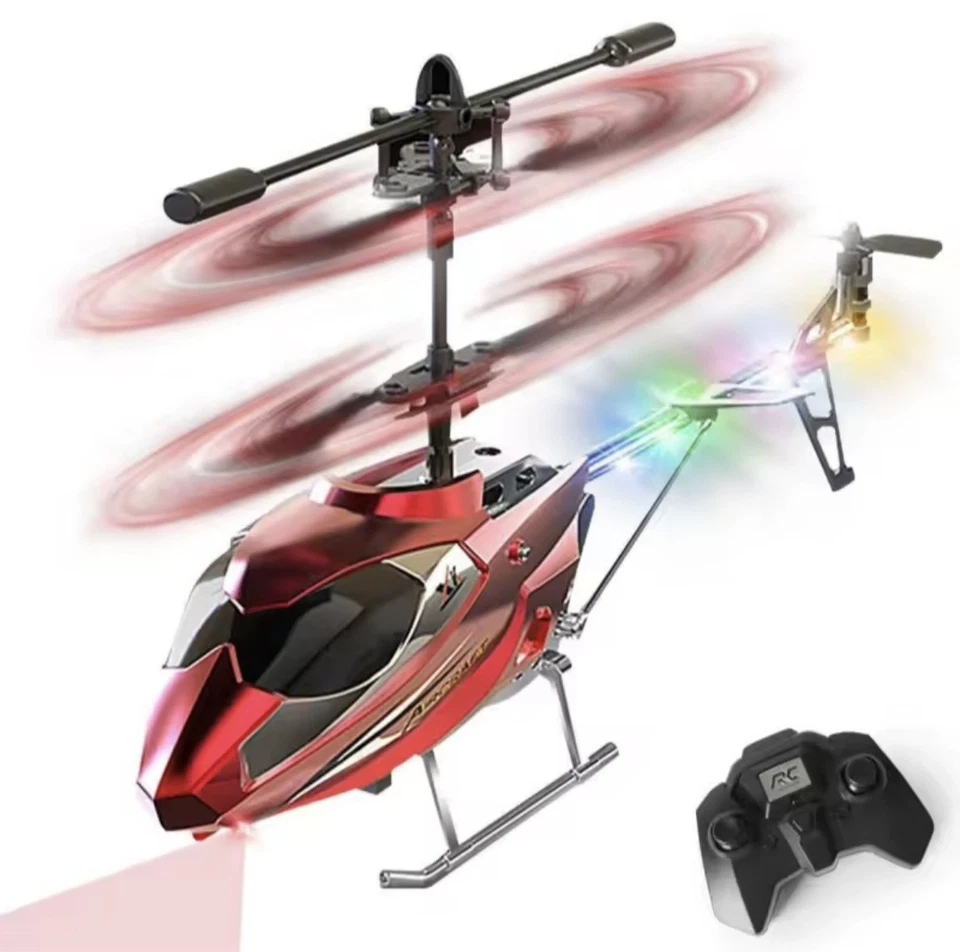 Elicottero RC Led con Telecomando Giocattolo Aereo Durevole 3.5CH Drone Bambino - Immagine 1 di 4