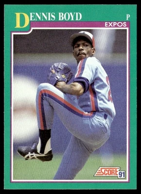 1991 Score Dennis Boyd Montreal Expos #202 - Image 1 of 2
