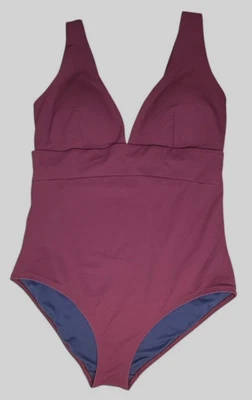 Boden Porto One Piece Swim Suit Size US 12L Maroon Woman's UK 16L FR 44L Resort - Image 1 of 4