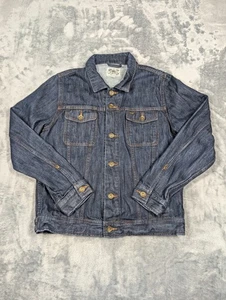 Chaqueta de mezclilla Obey para hombre mediana camionero abotonada desgastada informal ropa de calle - Imagen 1 de 7
