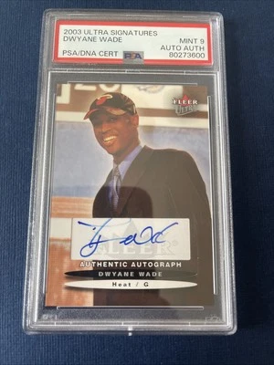 2003 DWYANE WADE Ultra Signatures Autograph Auto Rookie Rc #/150 PSA 9 Low Pop - Image 1 of 2