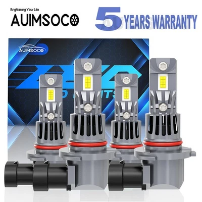 适用于别克 Century 1990 - 2004 2005 年氙灯白色 LED 车头灯灯泡 Canbus Ready 4x — 第 1/4 张图片