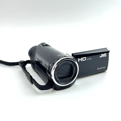 JVC Everio HD Camcorder | AVCHD Videokamera | ungetestet | Schwarz Retro Kamera - Bild 1 von 4