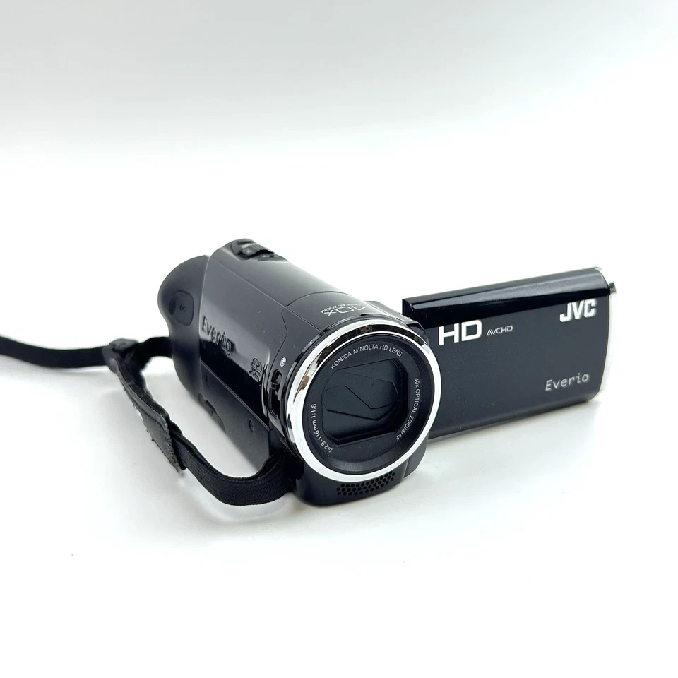 JVC Everio HD Camcorder | AVCHD Videokamera | ungetestet | Schwarz Retro Kamera - Bild 1 von 4