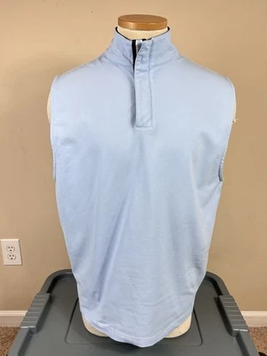 FootJoy Baby Blue Nylon Blend Vest Performance 1/4 Zip Men’s Size M - Image 1 of 4