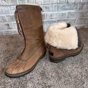 UGG Boots Womens Size 8 Waterproof Shearling Lined Winter Zip Casual 1012514 - Picture 1 of 9