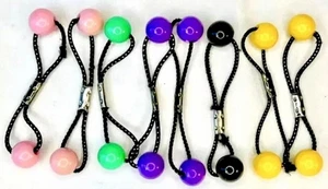 Vintage Lot 8 Whimsy 70er Goody Hair Regenbogen Perlen Klopfer Pferdeschwanz Halter - Bild 1 von 1