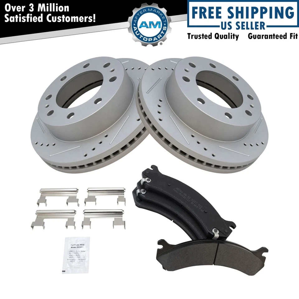 Front Performance Drilled & Slotted Brake Rotor & Posi Metallic Pad Set - Image 1 of 1