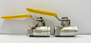Apollo 3/8” Stainless Steel Ball Valve CF8M 2000 WOG Full Port NPT (LOT OF 2) - Picture 1 of 4