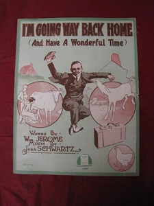 Antike Noten "I'm Going Way Back Home" um 1900 #235 - Bild 1 von 9