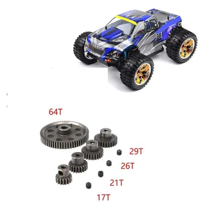 5PCS Metall Zahnräder 17-64T für HSP 94107 94170 94123 94103 94111 1/10 RC Car - Bild 1 von 4