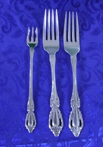 #T Oneida Raphael Forks Distinction Deluxe HH Stainless Set Of 3 - Picture 1 of 3