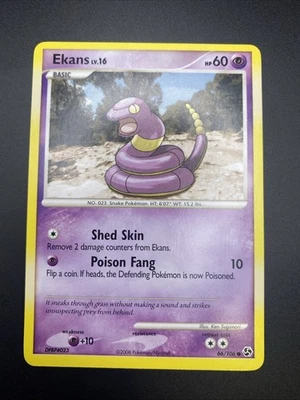 Pokémon TCG Ekans Card Great Encounters 66/106 Regular Common NM - Image 1 of 4