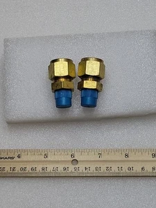 Swagelok Brass 1/2" Tube OD x 1/4" Mnpt Tubing Adapter B-800-1-4 NOS 2 Pack - Picture 1 of 1