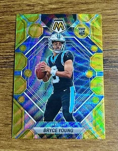 2023 Bryce Young Panini Mosaic Gold Prizm Wave Rookie 2/17 #290 True RC SP - Picture 1 of 3
