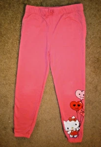 Girls Hello Kitty Sweatpants Pink Heart Balloons soft - Picture 1 of 7