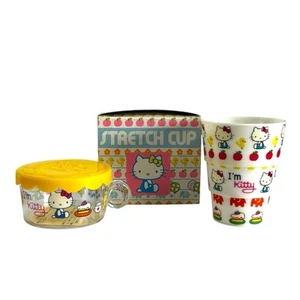 Taza elástica de plástico Sanrio Hello Kitty con caja vintage Japón 1976 - Imagen 1 de 11