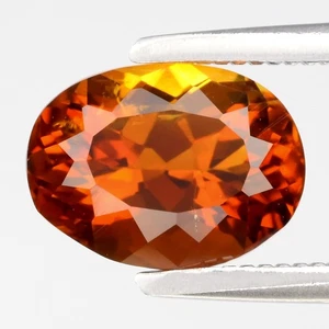 π 1.20ct 8x5.8mm VS Oval Natural Yellow Citrine - Africa Gemstone - Picture 1 of 4