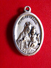 Medaille Religieuse Ancienne. Coeur De Jesus/Nd Du Mont Carmel. Metal Argente.