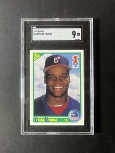 1990 Score Frank Thomas Rookie RC #663 SGC  9 MINT + Bonus cards 👀🔥