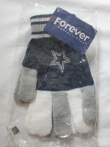 Dallas Cowboys Football NFL Adult Acrylic Stripe Knit Stretch Fit Gloves NEW Cover