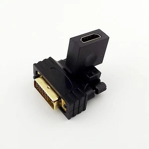 360° rotazione DVI 24+1 pin maschio a femmina compatibile convertitore video compatibile con HDMI - Foto 1 di 11