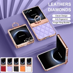 Ring Holder Stand Case For Samsung Galaxy Z Flip7 Plating Hinge Protection Cover - Picture 1 of 22