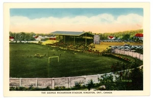 George Richardson Stadium KINGSTON Ontario 1935-40s © Valentine Black Postcard - Zdjęcie 1 z 2