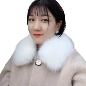 Mujeres Imitación Visón Piel Cuello Bufanda 55 cm Invierno Chaquetas Capucha Adornos Hombres Cuello Calentador - Imagen 1 de 20