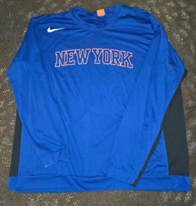 New York Knicks Nike Long Sleeve Dri Fit Warm Up Shooting Shirt XL - Picture 1 of 4