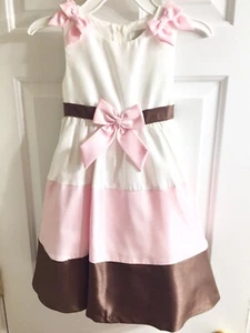 NWT Girls Rare Editions Color Block Sleeveless Party Wedding Dress 5 NEW - Picture 1 of 1