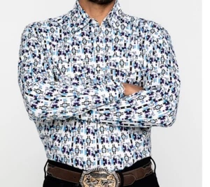 Camisa a Presión Wrangler 20X Competición Western Pearl Hombres Grande Confort Avanzado - Imagen 1 de 8