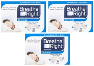 3 x Breathe Right Nasal Strips Original 10s (Large) - Picture 1 of 1