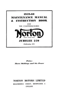 (0833) 1959-1960 Norton Jubilee maintenance manual & instruction book - Picture 1 of 1