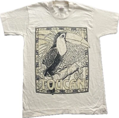 Camiseta De Colección Fruit of the Loom Juvenil 10-12 Tucán Manga Corta Puntada Única Años 80’s Foto 1 de 4