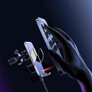 Bezprzewodowa ładowarka samochodowa Uchwyt na telefon Air Vent Mount do Apple iPhone 16 Samsung S25 - Zdjęcie 1 z 20