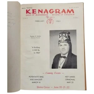 Kena Shrine Newsletters from 1963 Arlington Virginia KenaGram Bound copy - Picture 1 of 5