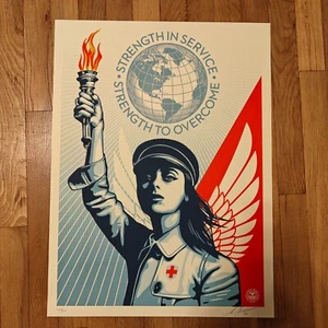 Shepard Fairey Print poster Signed Numbered Angel of Hope and Strength OBEY - Picture 1 of 3