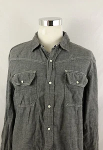 LEVIS Herren Hayward B Chain Stitch Pearl Snap grau Western Hemd Gr. XL Slim - Bild 1 von 9