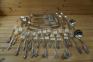 Godinger Baroque 42 Pieces-Dinner & Salad Forks, Table Tea Spoons Knives Serving - Picture 1 of 18