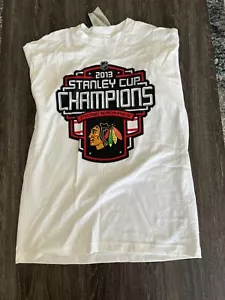 Chicago Blackhawks Stanley Cup Champions 2013 doppelseitiges T-Shirt neu mit Etikett M - Bild 1 von 6
