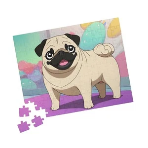 Puzzle, Pug Dog Jigsaw Puzzle, Fun Animal Pet Game, Family Activity, Brain - Picture 1 of 4