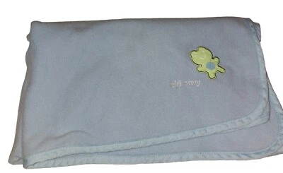 Old Navy Blue Frog Fleece Baby Blanket Lovey 2006 - Image 1 of 3