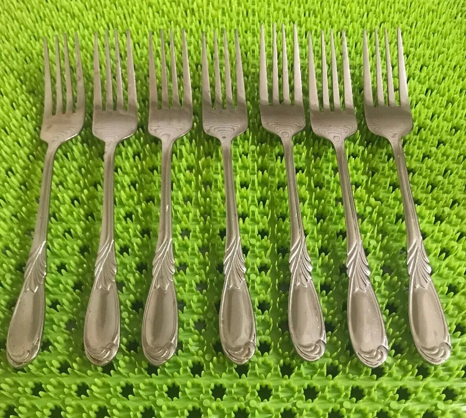  Обеденные вилки Hanford Forge DANUBE из нержавеющей стали 7 HF столовые приборы 12AG - Изображение 1 из 4